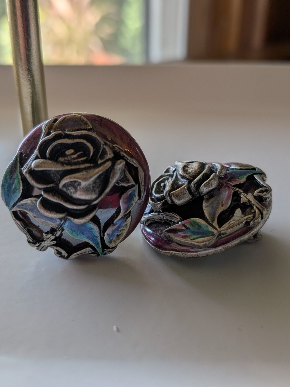 Chico's Silver-Tone Floral Clip-on Earrings